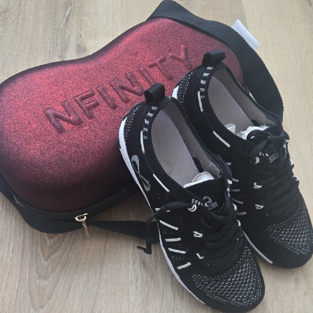 NFINITY Black and White Kids Athletic Shoes - Picture 3 of 3